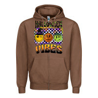 Chestnut halloween vibes smiley face Zipper Hoodie - BarkalooDesign