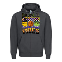 Smoke halloween vibes smiley face Zipper Hoodie - BarkalooDesign