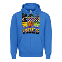 True Royal halloween vibes smiley face Zipper Hoodie - BarkalooDesign