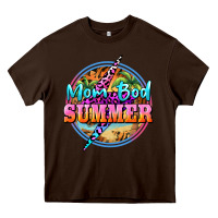 Chocolate Brown mom bod summer Heavy Core Tee - BarkalooDesign