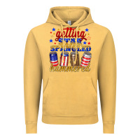 Vintage Mustard getting star spangled hammered Vintage Hoodie - NancyCooperArtShop