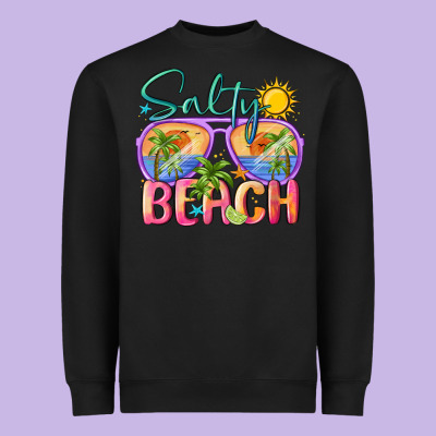 Salty Beach Heavyweight Sweatshirt Designed By Maliassmallbusiness