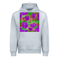 Heather Grey Mardi Gras leopard Seamless Pattern Urban Hoodie - FaDigitalArtStudio