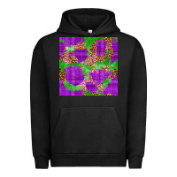 Pigment Black Mardi Gras leopard Seamless Pattern Urban Hoodie - FaDigitalArtStudio