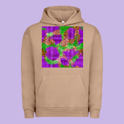 Mardi Gras Leopard Seamless Pattern Urban Hoodie Designed By Fadigitalartstudio