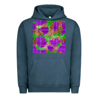 Pigment Midnight Navy Mardi Gras leopard Seamless Pattern Urban Hoodie - FaDigitalArtStudio