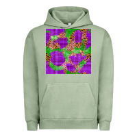 Pigment Oil Green Mardi Gras leopard Seamless Pattern Urban Hoodie - FaDigitalArtStudio