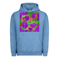 Pigment Pebble Blue Mardi Gras leopard Seamless Pattern Urban Hoodie - FaDigitalArtStudio