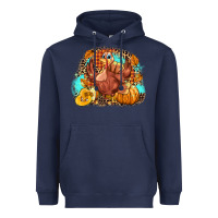 Navy Turkey pumpkins Heavyweight Hoodie - NancyCooperArtShop