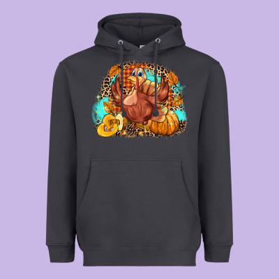 Turkey Pumpkins Heavyweight Hoodie Designed By Nancycooperartshop