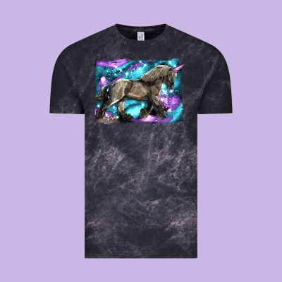 Black Unicorn Vintage Tee Designed By Lillyallendesigns