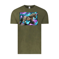 Vintage Olive black unicorn Vintage Tee - LillyAllenDesigns