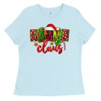 Baby Blue christmas gamma claus Ladies Tee - FaDigitalArtStudio