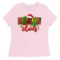 Bubblegum Pink christmas gamma claus Ladies Tee - FaDigitalArtStudio