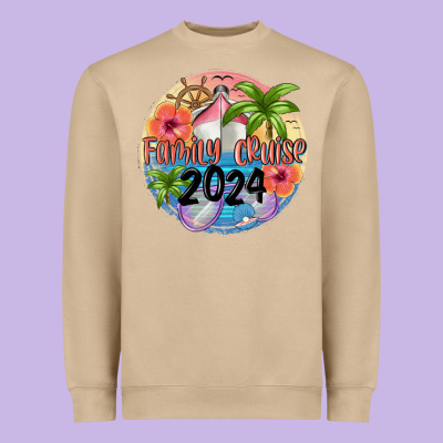 Family Cruise 2024 Heavyweight Sweatshirt Designed By Maliassmallbusiness