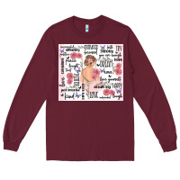 Burgundy self care Long Sleeve Tee - MaliasSmallBusiness