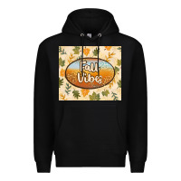 Black retro fall vibes Premium Hoodie - TumblerDesignByShophia
