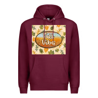 Burgundy retro fall vibes Premium Hoodie - TumblerDesignByShophia
