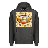 Charcoal Heather retro fall vibes Premium Hoodie - TumblerDesignByShophia