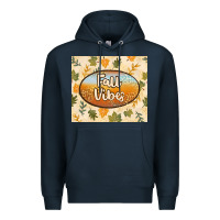 Navy retro fall vibes Premium Hoodie - TumblerDesignByShophia