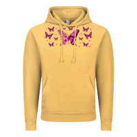 Vintage Mustard floral breast cancer butterfly Vintage Hoodie - Jasminsmagicworld