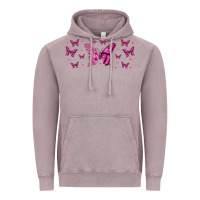 Vintage Zinc floral breast cancer butterfly Vintage Hoodie - Jasminsmagicworld