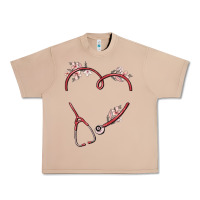 Burro custom heart stethoscope Urban Heavy Tee - MaliasSmallBusiness