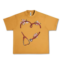 Peanut Butter custom heart stethoscope Urban Heavy Tee - MaliasSmallBusiness