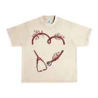 Sandshell custom heart stethoscope Urban Heavy Tee - MaliasSmallBusiness