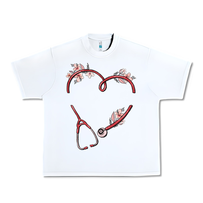 Custom Heart Stethoscope Urban Heavy Tee by MaliasSmallBusiness | Teevron