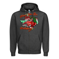 Charcoal Heather home for the holidays texas Zipper Hoodie - BarkalooDesign