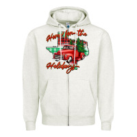 Oatmeal Heather home for the holidays texas Zipper Hoodie - BarkalooDesign