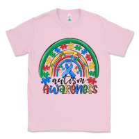 Bubblegum Pink autism awareness rainbow Classic Tee - MaliasSmallBusiness