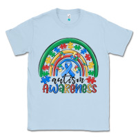 Dusty Blue autism awareness rainbow Classic Tee - MaliasSmallBusiness