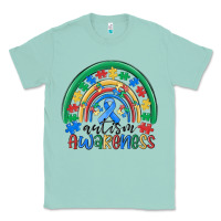 Seafoam autism awareness rainbow Classic Tee - MaliasSmallBusiness