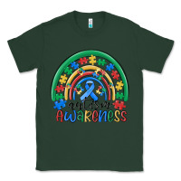 Sports Green autism awareness rainbow Classic Tee - MaliasSmallBusiness