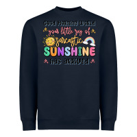 Navy good morning world your little ray of sarcastic Heavyweight Sweatshirt - MaliasSmallBusiness