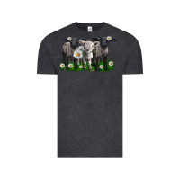Vintage Black baby sheeps with daisies Vintage Tee - LillyAllenDesigns