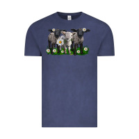 Vintage Denim baby sheeps with daisies Vintage Tee - LillyAllenDesigns
