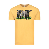 Vintage Mustard baby sheeps with daisies Vintage Tee - LillyAllenDesigns