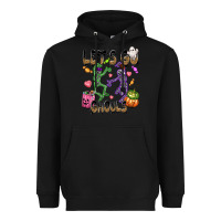 Black Let's go ghouls Heavyweight Hoodie - NancyCooperArtShop
