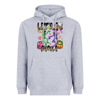 Heather Grey Let's go ghouls Heavyweight Hoodie - NancyCooperArtShop
