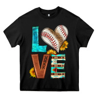 Black western love baseball Heavy Core Tee - HRA Design Shop