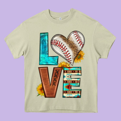Western Love Baseball Heavy Core Tee Designed By Hra Design Shop