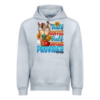 Heather Grey Half coffee half daycare provider Urban Hoodie - FaDigitalArtStudio