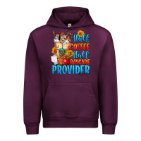 Mauve Wine Half coffee half daycare provider Urban Hoodie - FaDigitalArtStudio