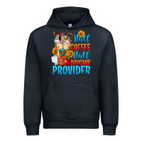 Navy Half coffee half daycare provider Urban Hoodie - FaDigitalArtStudio