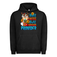 Pigment Black Half coffee half daycare provider Urban Hoodie - FaDigitalArtStudio