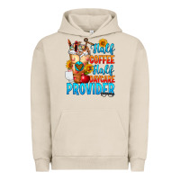 Pigment French Oak Half coffee half daycare provider Urban Hoodie - FaDigitalArtStudio