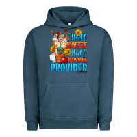 Pigment Midnight Navy Half coffee half daycare provider Urban Hoodie - FaDigitalArtStudio